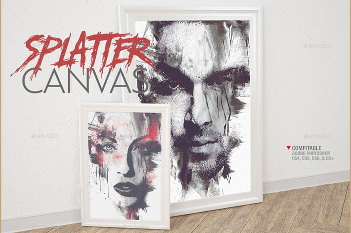 Splatter Canvas Photo Template