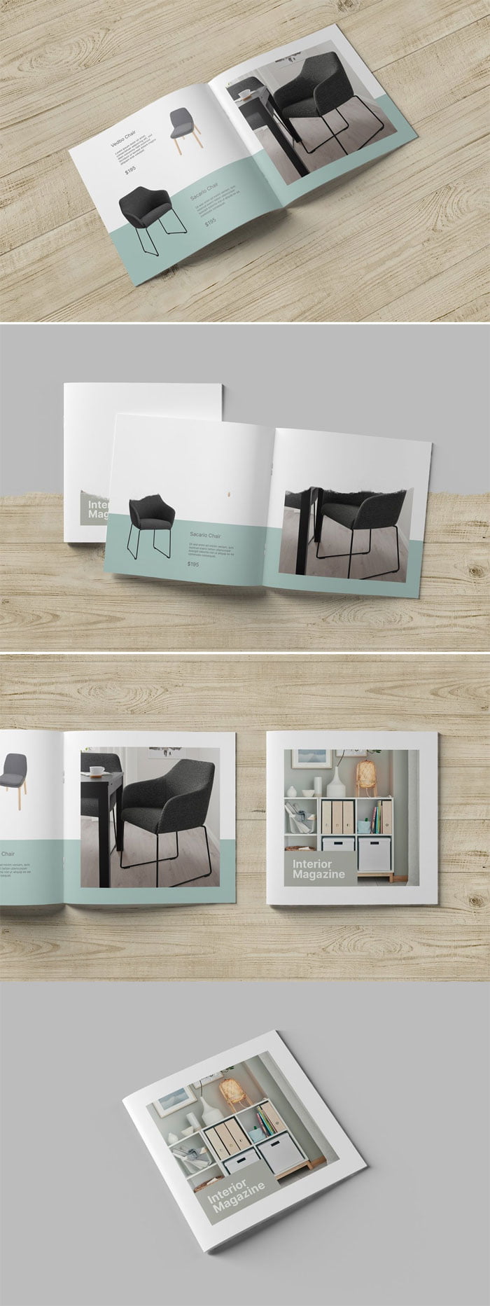 Square Brochure and Catalog Mockups Square Brochure and Catalog Mockups