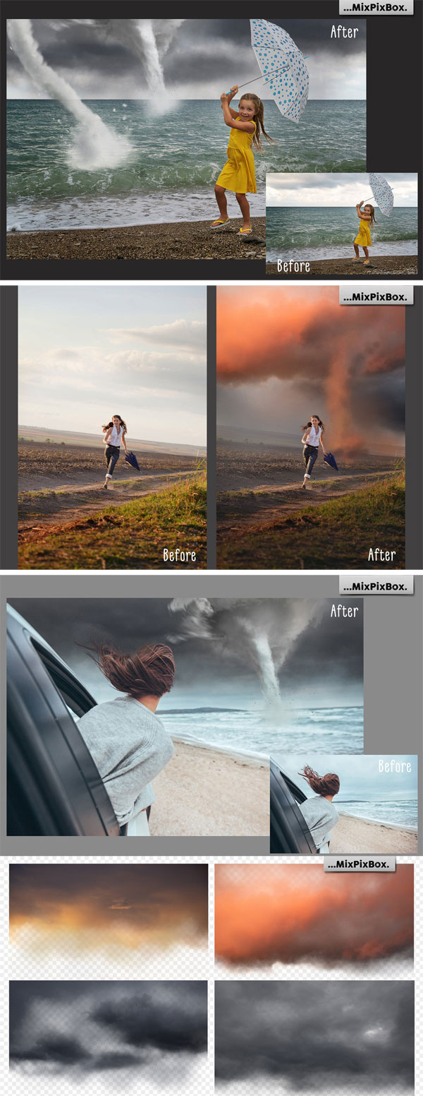 Tornado PNG Photo Overlays