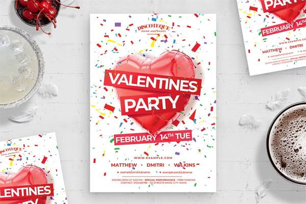 Valentine's Day Flyer Template