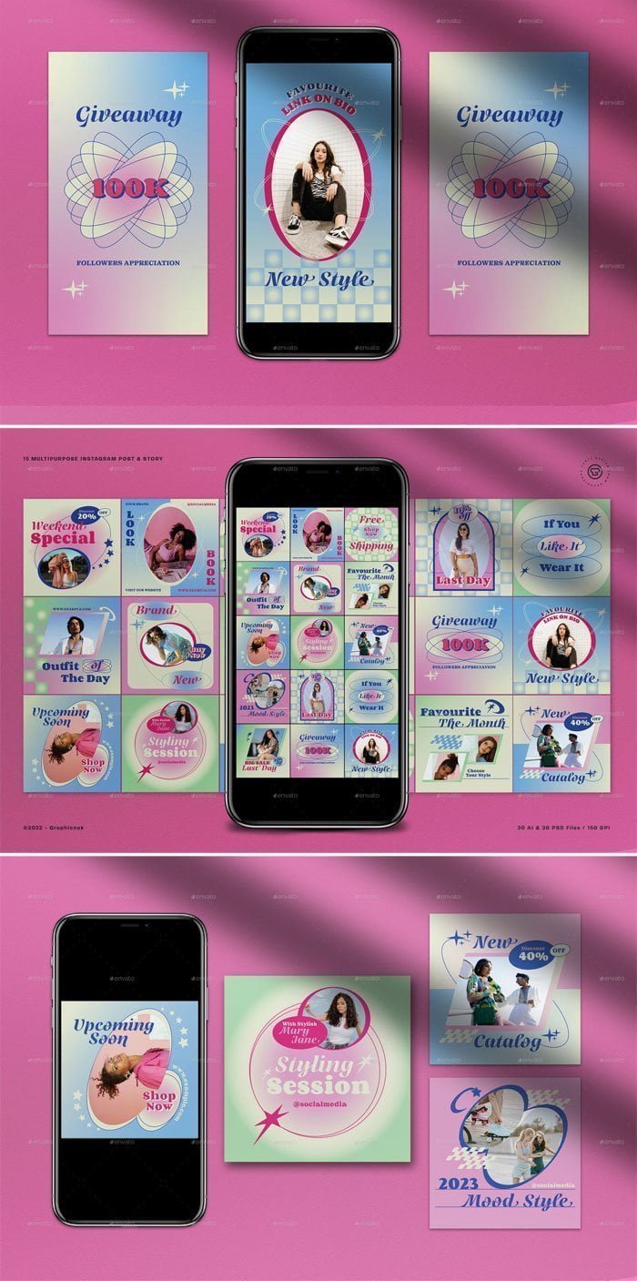 White Pink Y2K Fashion Instagram Pack White Pink Y2K Fashion Instagram Pack