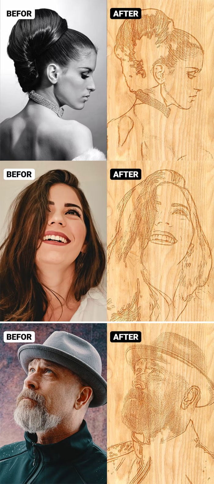 Woodcut Photo Effect