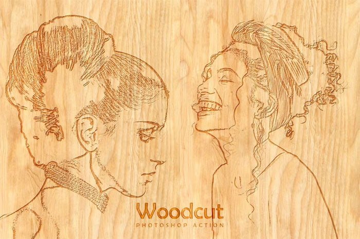 Woodcut Photo Effect