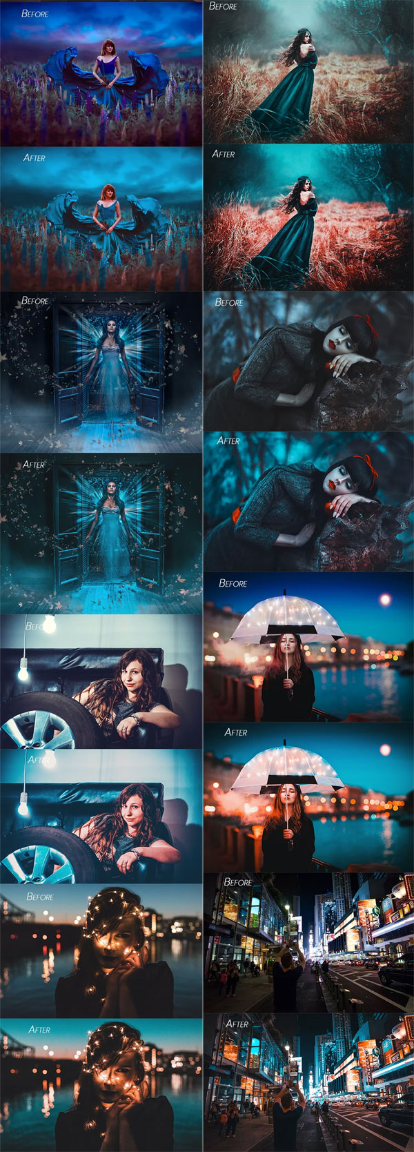 10 Cinematic Orange & Teal Look Photoshop Action 10 Cinematic Orange & Teal Look Action