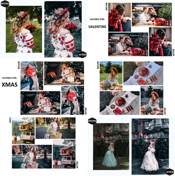 10 Teal and Red Presets