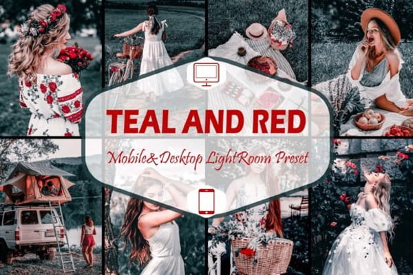 10 Teal and Red Presets