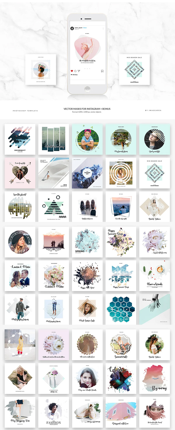 120 Vector Masks for Instagram 120 Vector Masks for Instagram