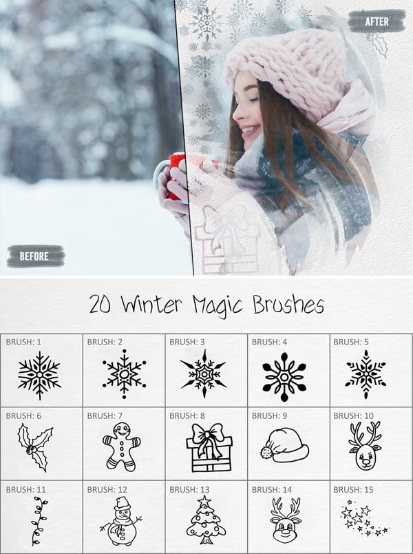 20 Winter Magical Photoshop Brushes 20 Winter Magical Brushes