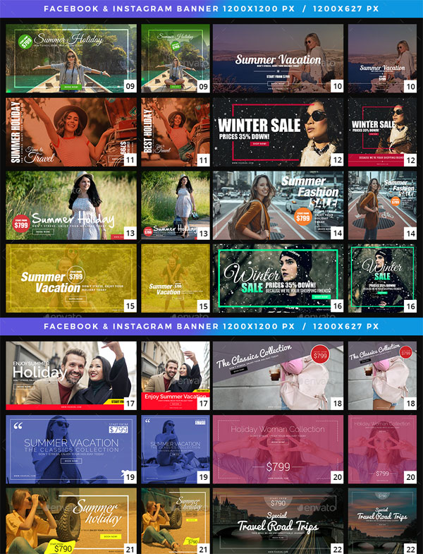 25 Facebook & Instagram Multipurpose Banners