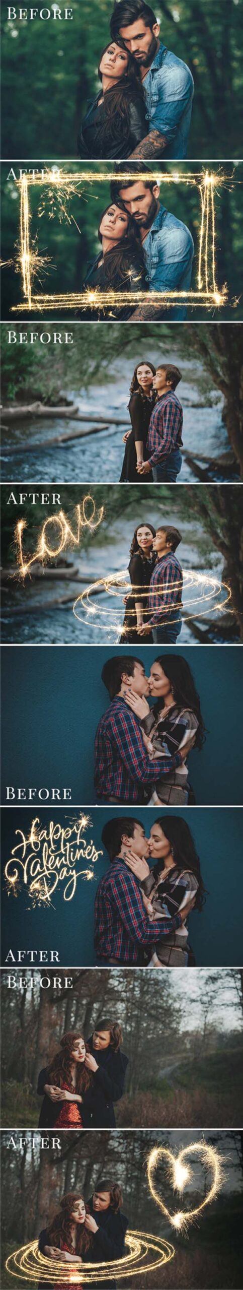 25 Valentine's Sparklers Photo Overlays 25 Valentine's Sparklers Photo Overlays