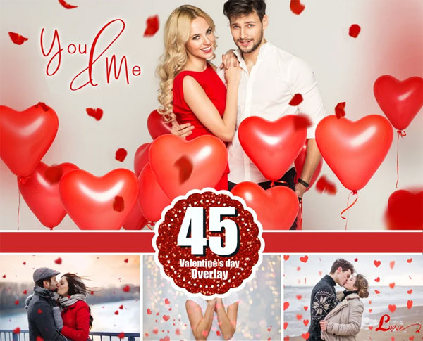 45 Valentine's Day Photo Overlays 45 Valentine's Day Overlays