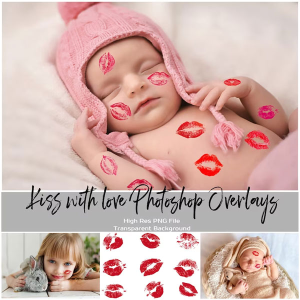 48 PNG Kiss Overlays