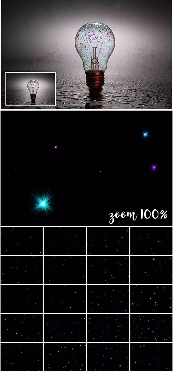 5K 27 Colorful Stars Photo Overlays