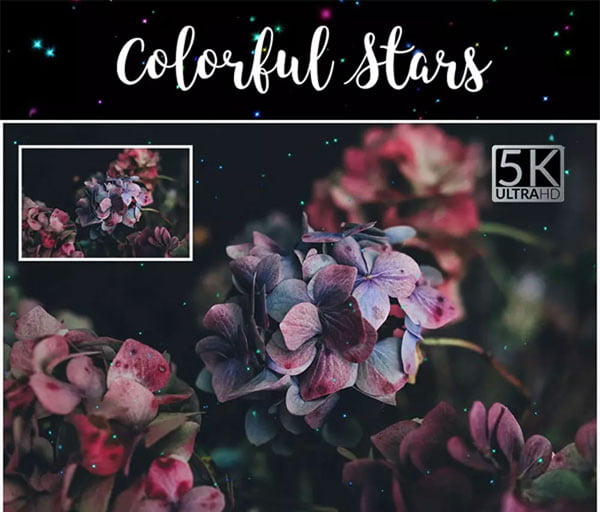 5K 27 Colorful Stars Photo Overlays