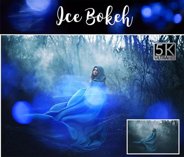 5K Ice Bokeh Photo Overlays