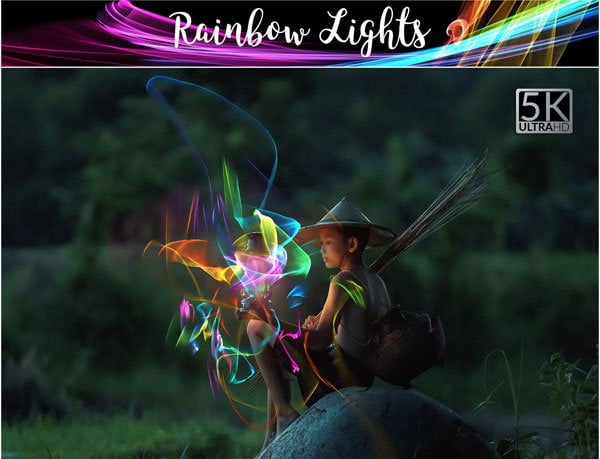 5K Rainbow Lights Overlay
