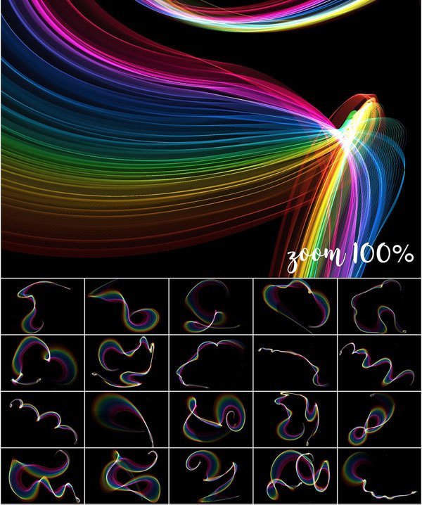 5K Rainbow Waves Overlay