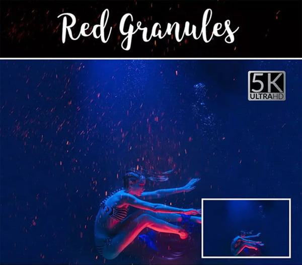5K Red Granules Photo Overlays