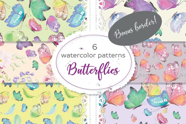 6 Patterns in Colorful Butterflies 6 Patterns in Colorful Butterflies