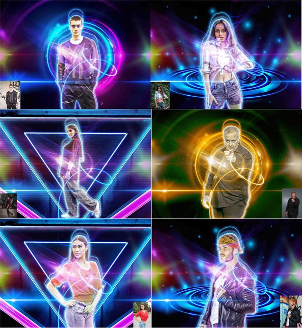 Advance Neon Effect Photoshop Action