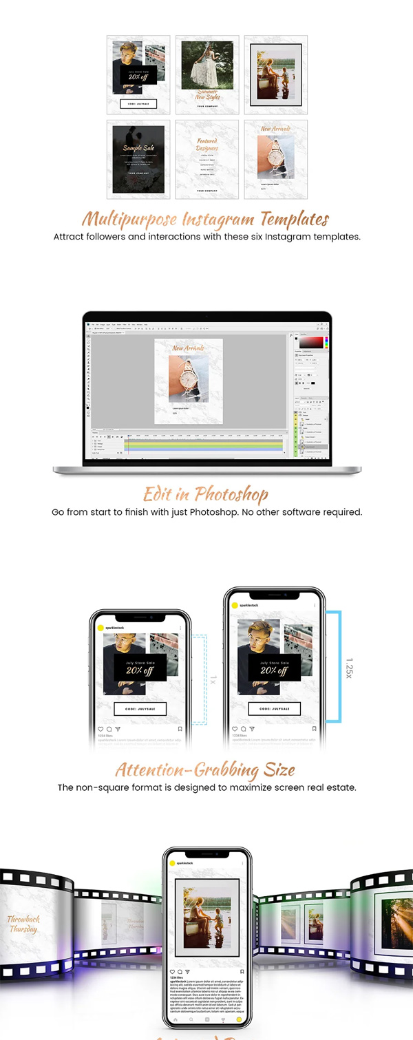 Animated Gold Instagram Templates Animated Gold Instagram Templates