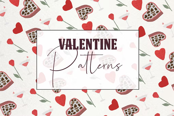 Beautiful Romantic Seamless Valentines Day Pattern
