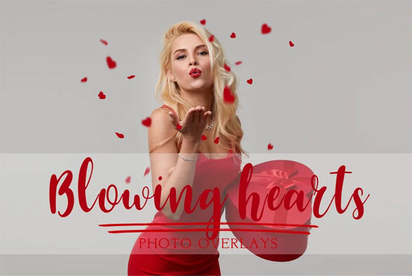 Blowing Hearts Photo Overlays Blowing Hearts Overlays