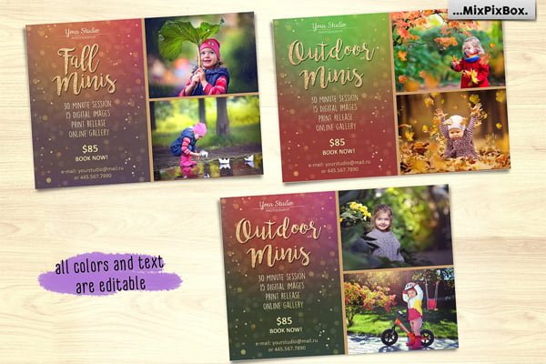 Fall Mini Session Photo Template V.2