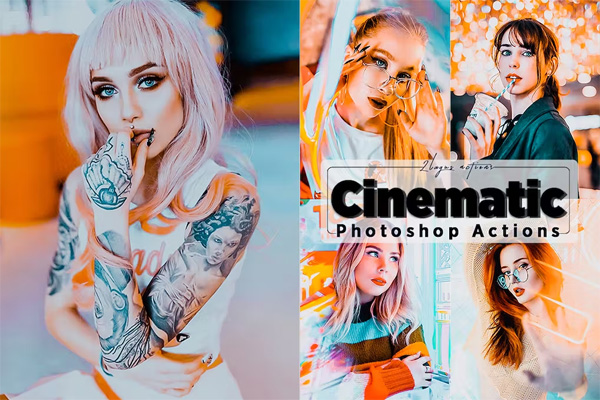 Cinematic Neon Photoshop Actions Cinematic Neon Actions