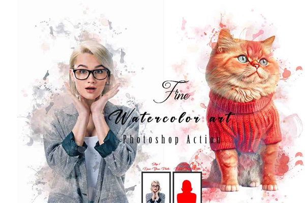 Fine Watercolor Art Action