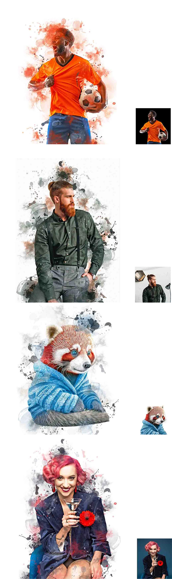 Fine Watercolor Art Action