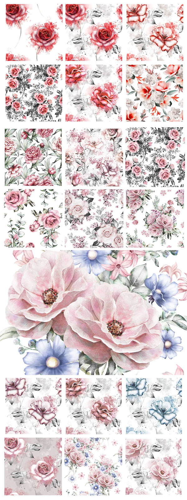 Floral Seamless Patterns