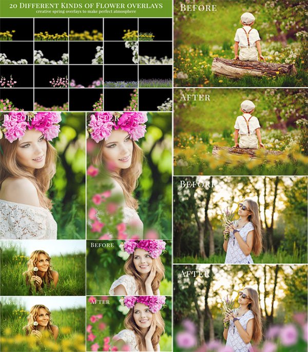 Flowery Spring Photo Overlays Flowery Spring Photo Overlays