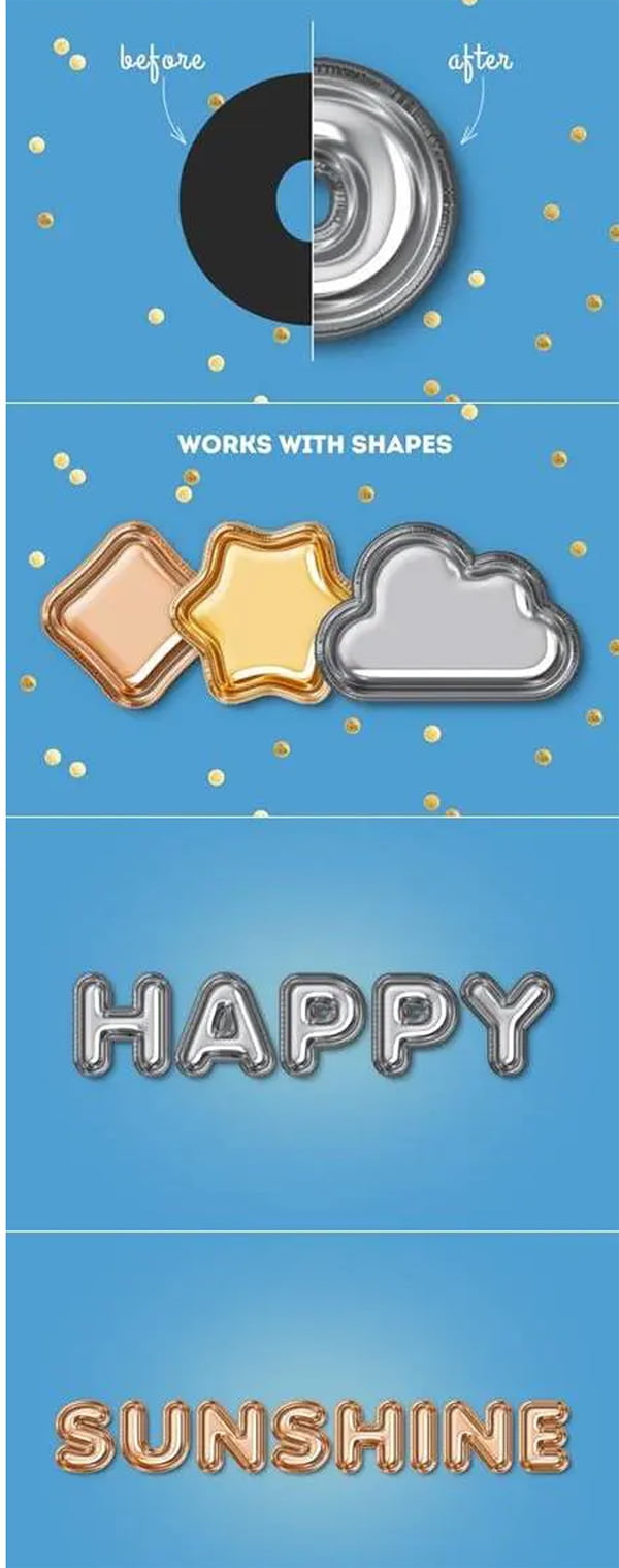 Foil Balloon Layer Style Effect 