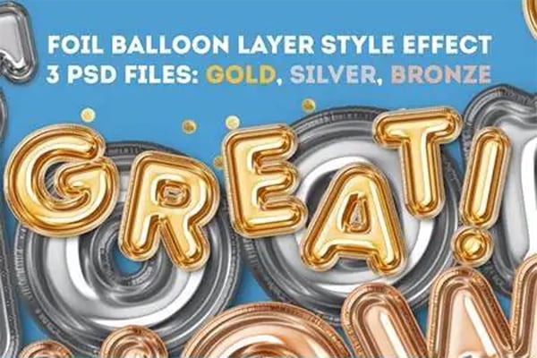Foil Balloon Layer Style Effect 