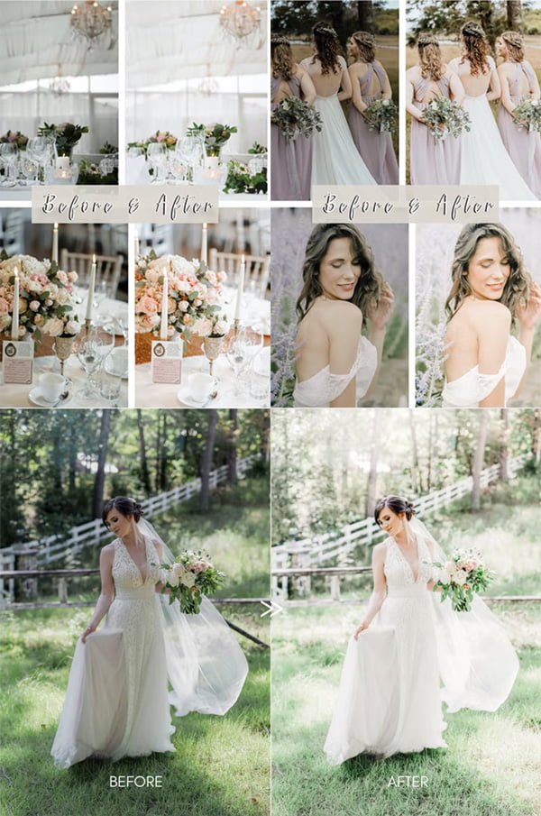 Light Airy Wedding HIM & HER Lightroom Presets Light Airy Wedding HIM & HER Lightroom Presets