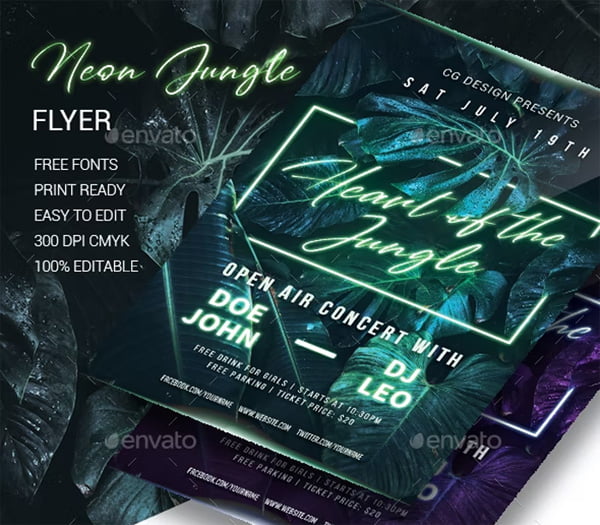 Neon Jungle Flyer
