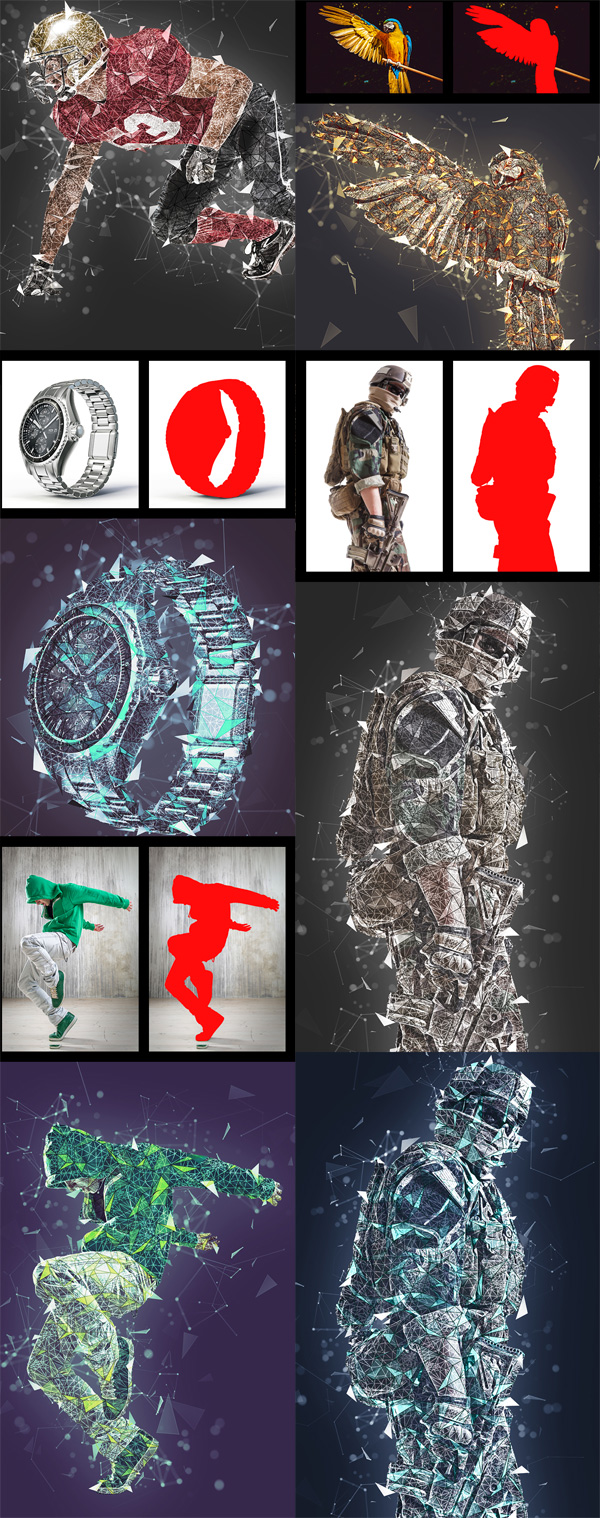 Polygonal Photoshop Action