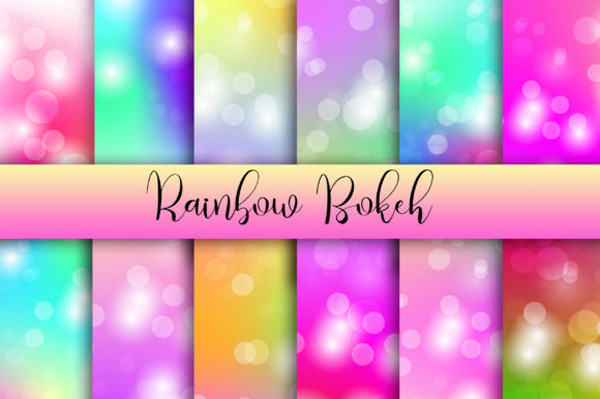 Rainbow Bokeh Background