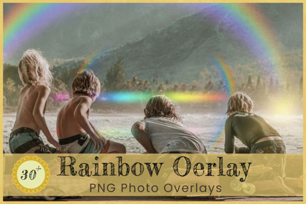Realistic Rainbow Photoshop Overlay Realistic Rainbow Photoshop Overlay