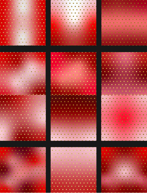 Red Polka Dot Glitter Digital Papers