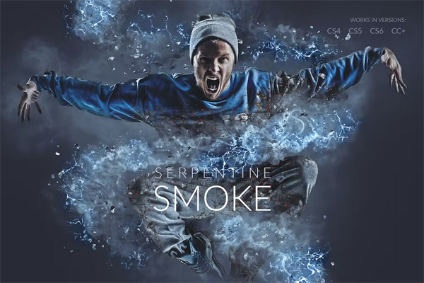 Serpentine Smoke Photoshop Action Serpentine Smoke Photoshop Action