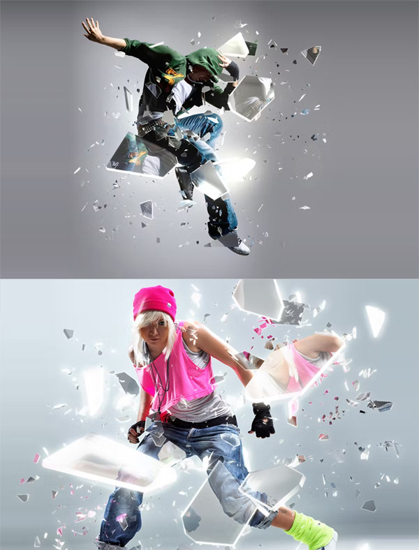 Shatter Glass Photoshop Action