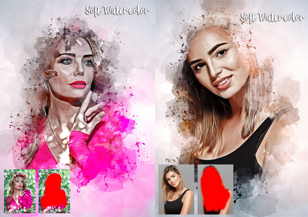Soft Watercolor Photoshop Action