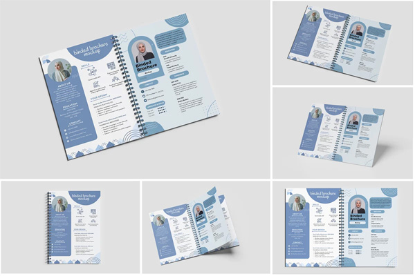 Spiral Binding Brochure Mockup