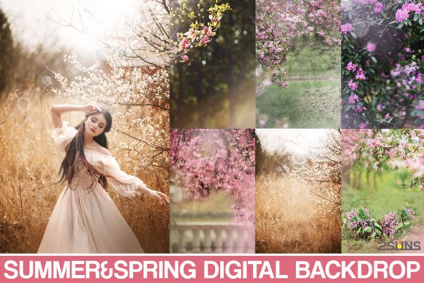 Summer Digital backdrop Overlay