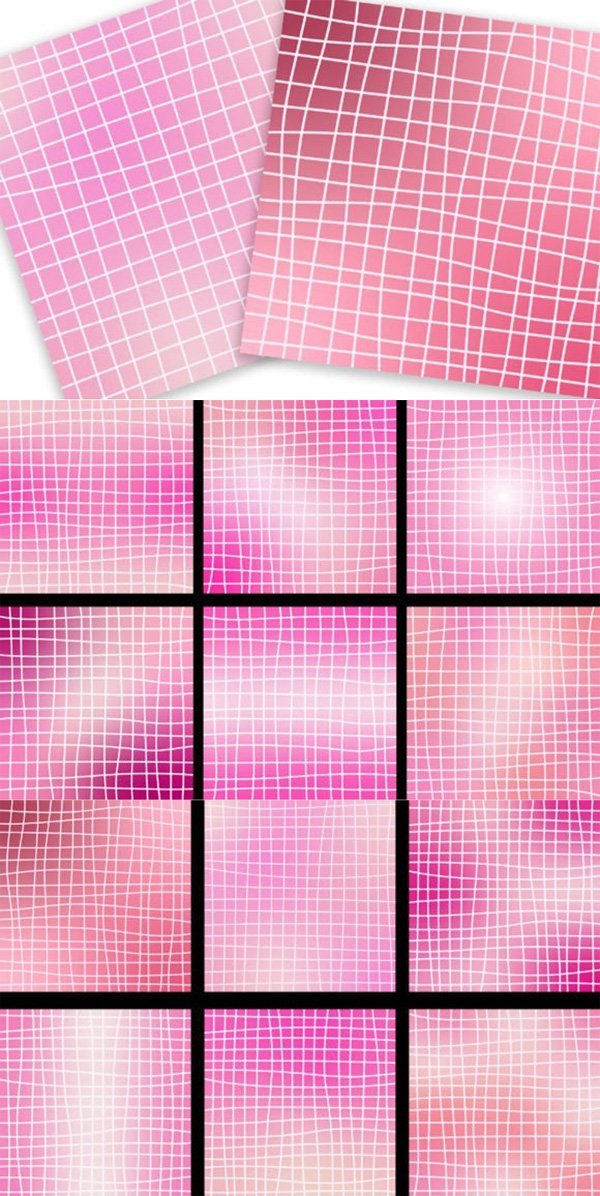 Valentine Doodle Grid Background