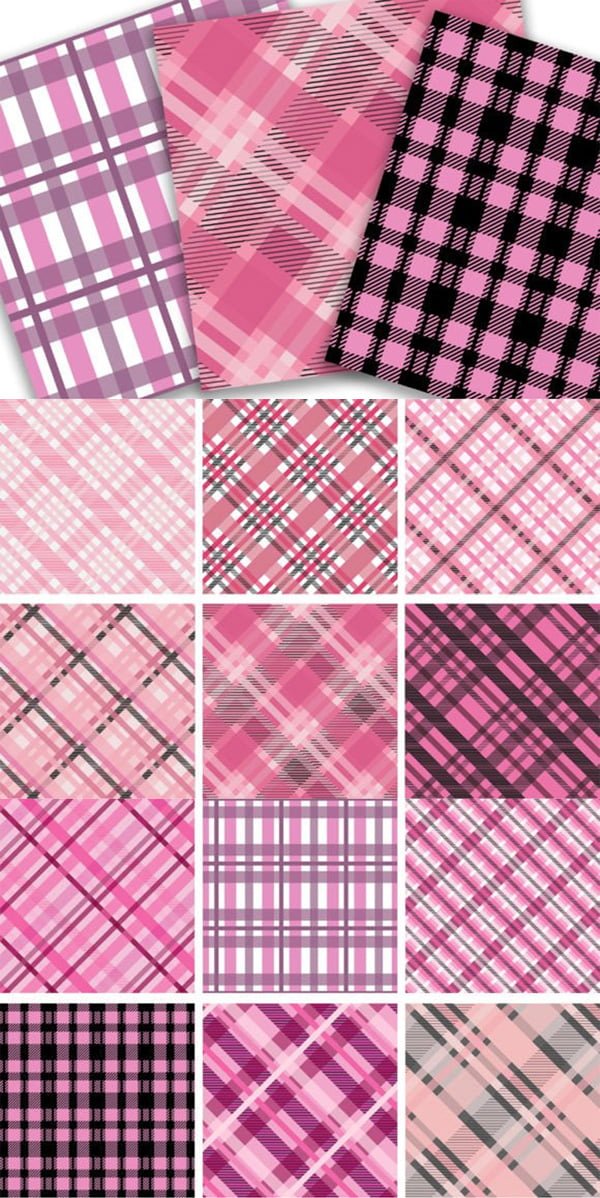 Valentine Plaid Background