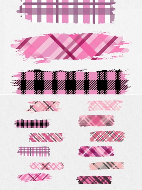 Valentine Plaid Brush Strokes Clipart Valentine Plaid Brush Strokes Clipart