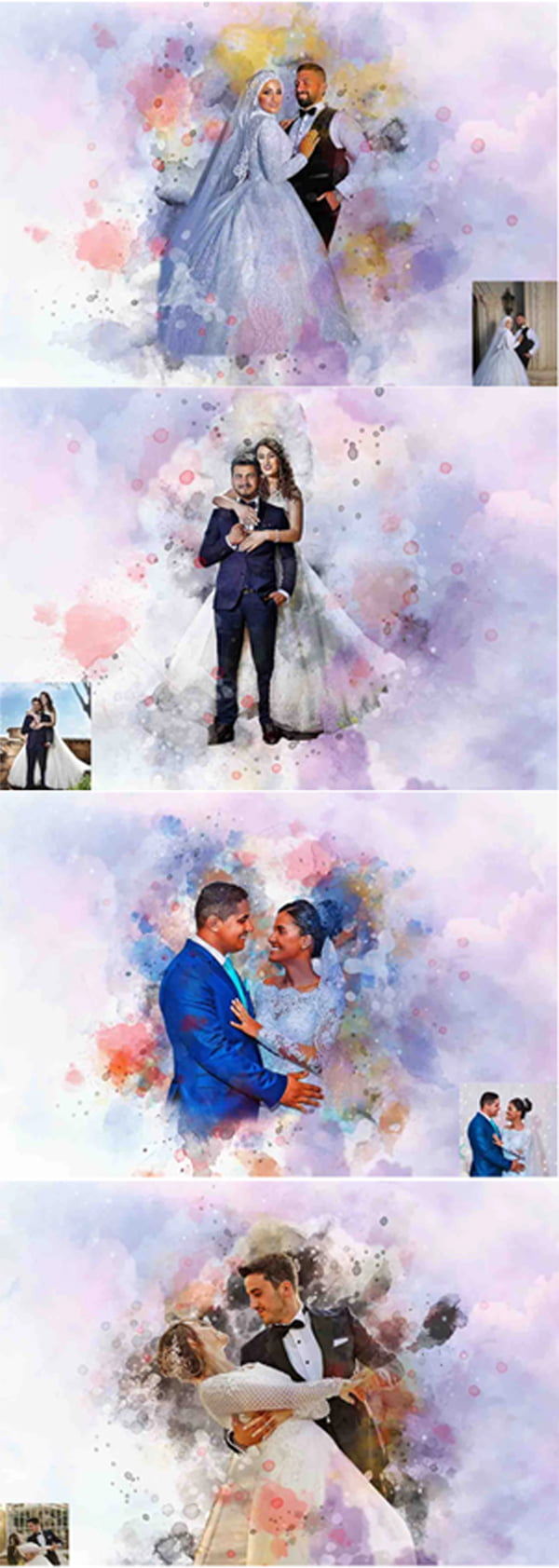 Wedding Watercolor Art PS Action Wedding Watercolor Art PS Action